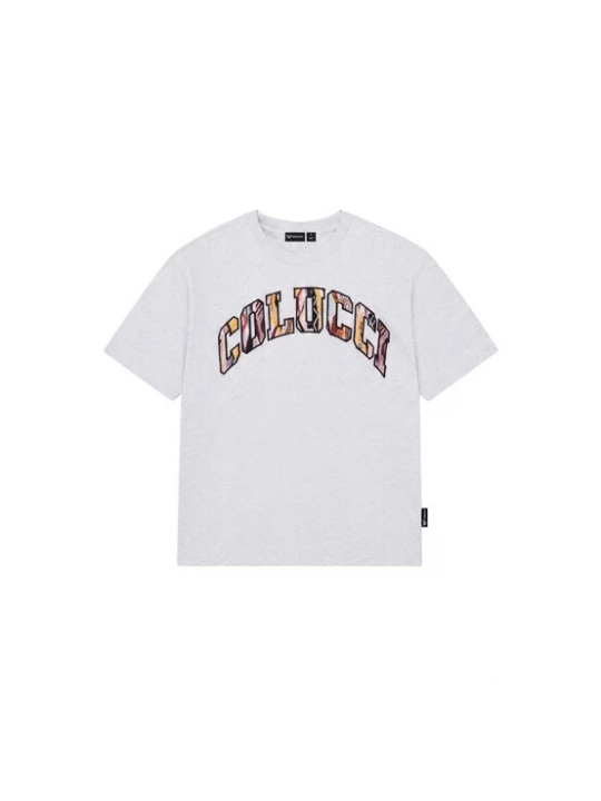 Foto van product Colucci Shirt geel / grijs gemêleerd / rosa / zwart