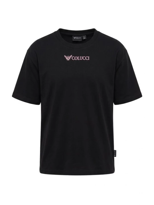 Foto van product Colucci Shirt 'Ikarus' brokaat / rosé / oudroze / zwart