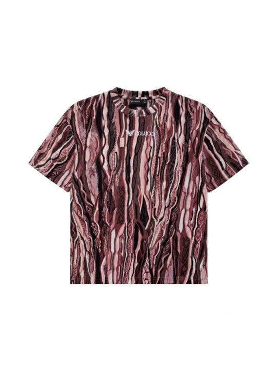 Foto van product Colucci Shirt 'Signature' donkerbruin / oudroze / zwart / wit