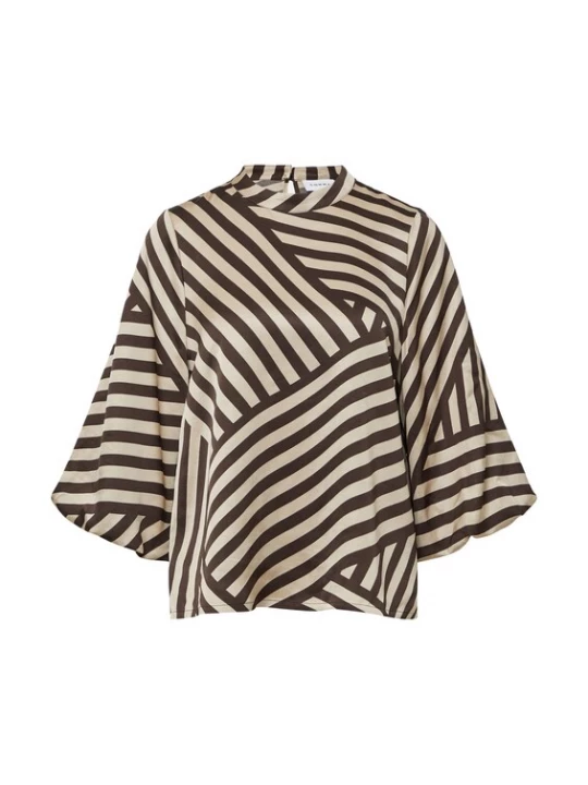 Foto van product COMMA Blouse beige / donkerbruin