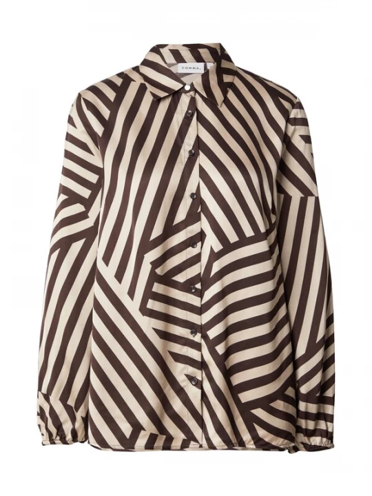 Foto van product COMMA Blouse beige / donkerbruin