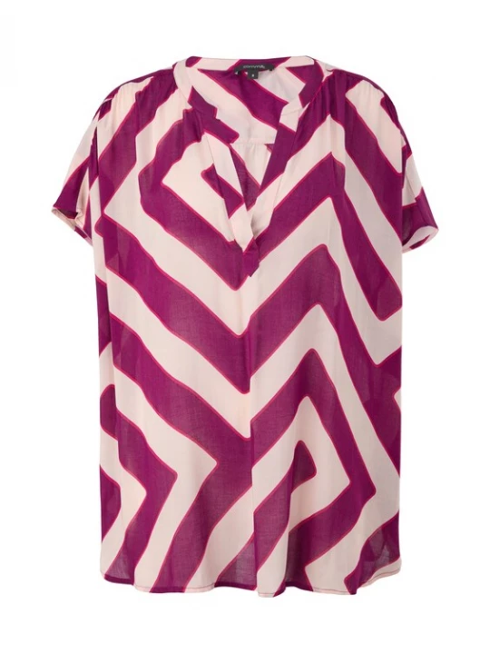 Foto van product COMMA Blouse beige / fuchsia / donkerroze