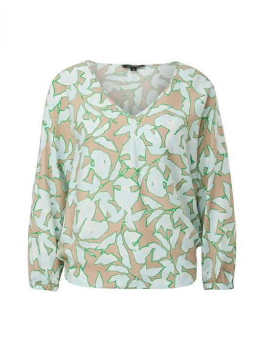 Foto van product COMMA Blouse beige / groen / wit