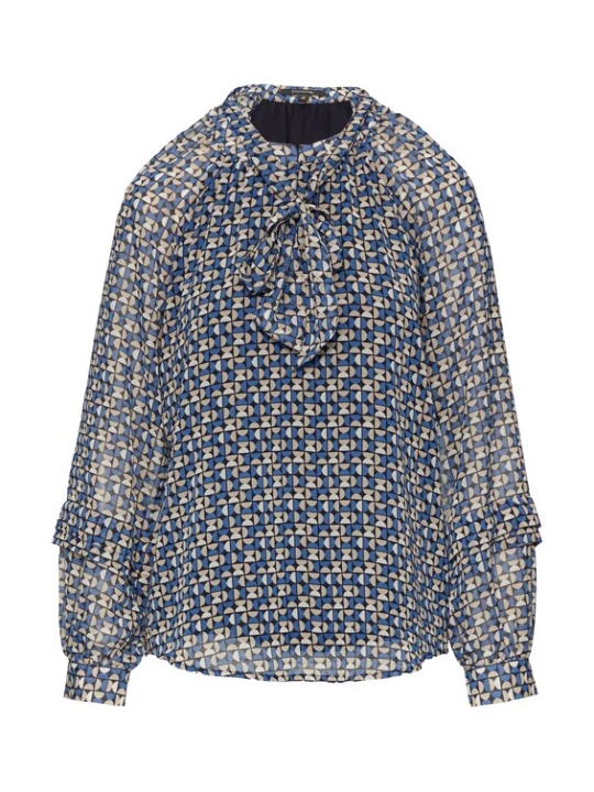 Foto van product COMMA Blouse beige / navy / zwart