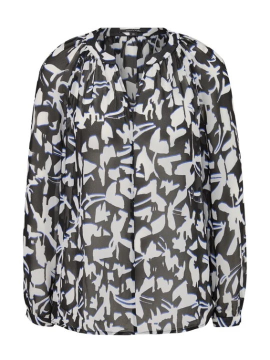 Foto van product COMMA Blouse blauw / smoky blue / zwart