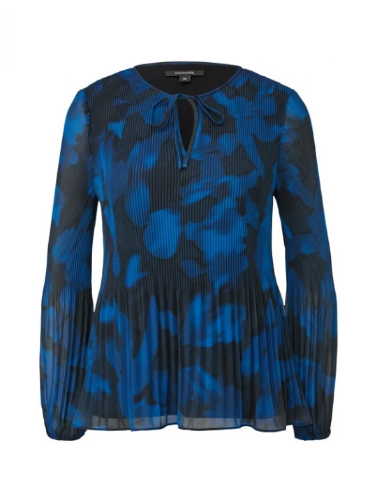 Foto van product COMMA Blouse blauw / zwart