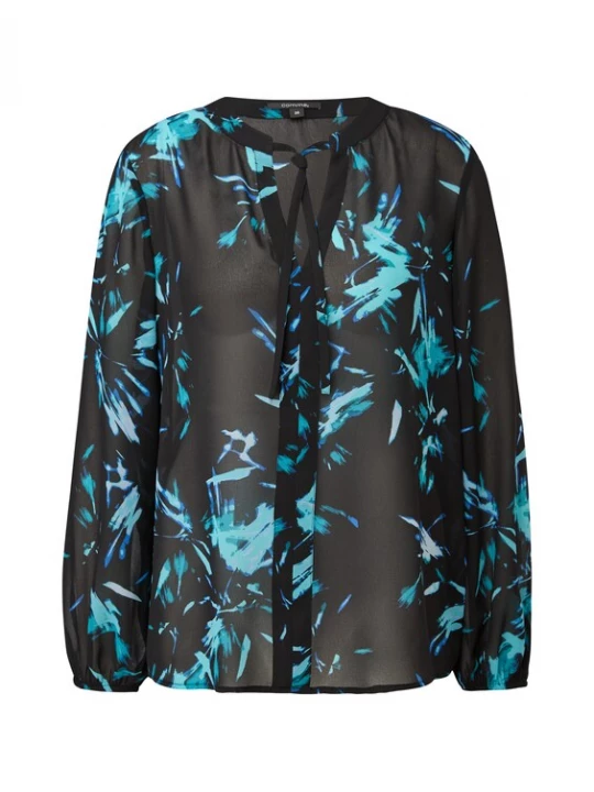 Foto van product COMMA Blouse blauw / zwart