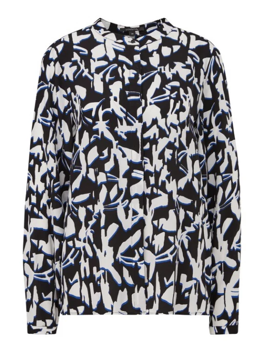 Foto van product COMMA Blouse blauw / zwart / wit