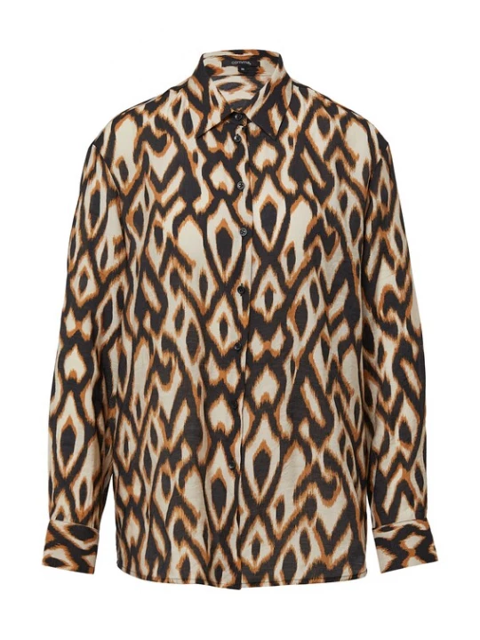 Foto van product COMMA Blouse ecru / cognac / zwart