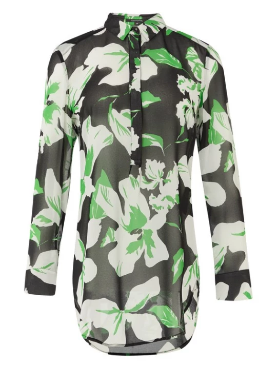 Foto van product COMMA Blouse grijs / groen / wit