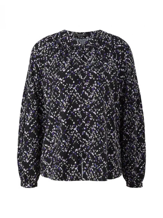 Foto van product COMMA Blouse grijs / lila / zwart / wit