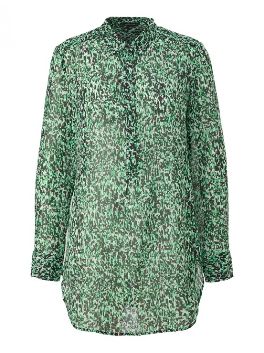 Foto van product COMMA Blouse groen / olijfgroen / wit