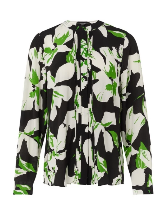 Foto van product COMMA Blouse groen / zwart / wit