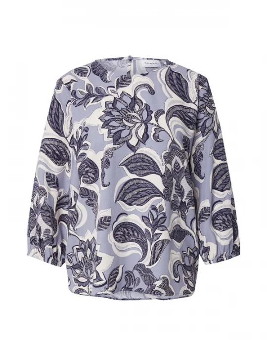 Foto van product COMMA Blouse indigo / nachtblauw / opaal / wit