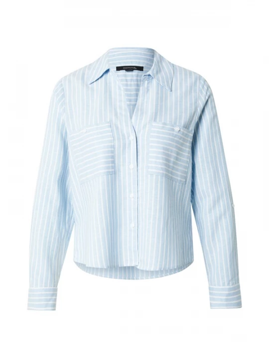 Foto van product COMMA Blouse lichtblauw / wit