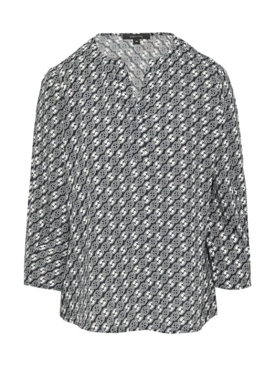 Foto van product COMMA Blouse navy / wit