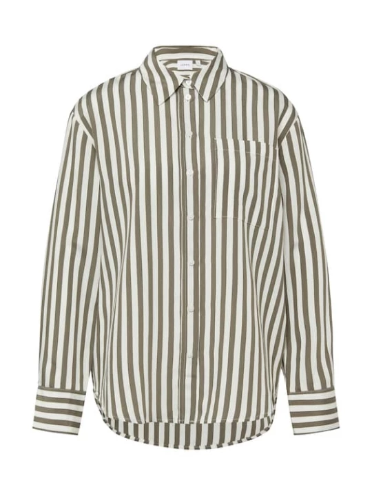 Foto van product COMMA Blouse olijfgroen / wit