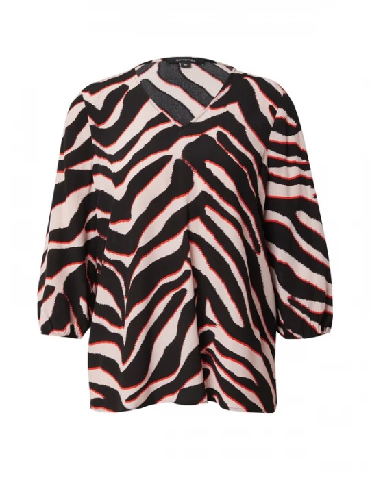 Foto van product COMMA Blouse pastelroze / rood / zwart