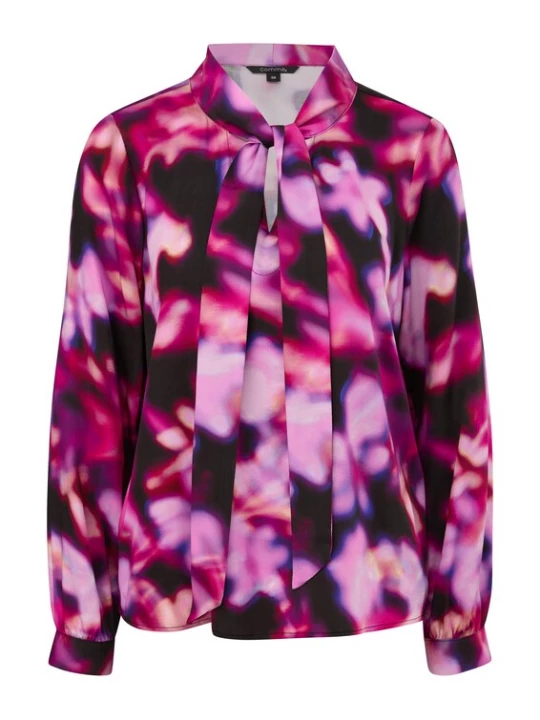 Foto van product COMMA Blouse pruim / fuchsia / wit