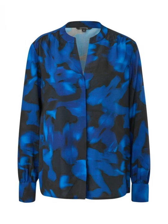 Foto van product COMMA Blouse royal blue / koningsblauw / zwart