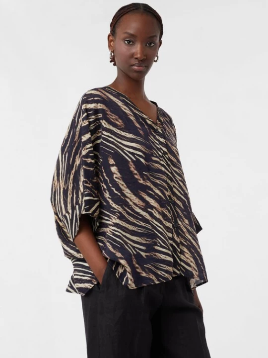 Foto van product COMMA Blouse sand / zwart