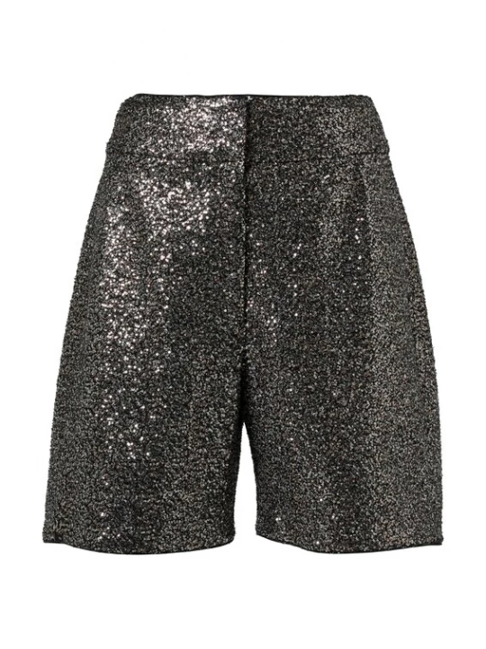 Foto van product COMMA Broek zwart / zilver