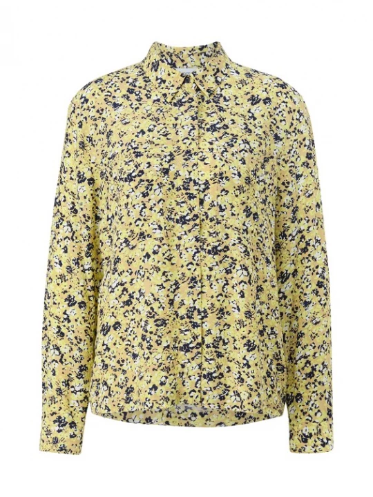 Foto van product comma casual identity Blouse geel / zwart / wit