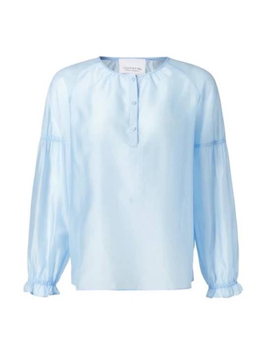 Foto van product comma casual identity Blouse hemelsblauw