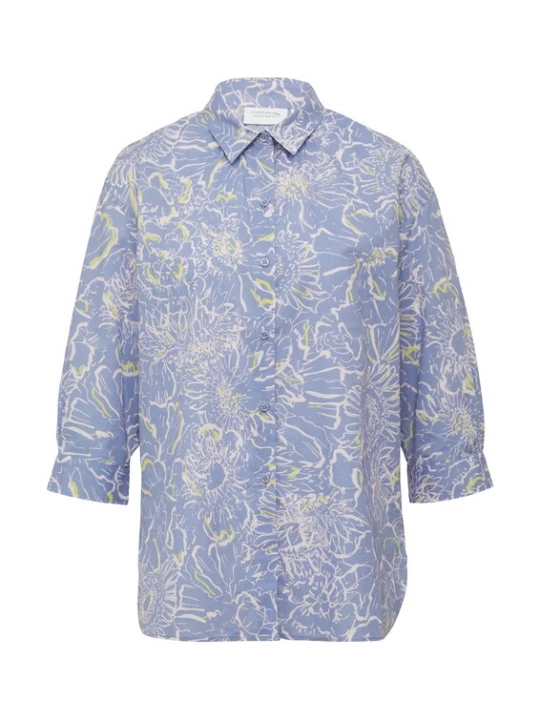 Foto van product comma casual identity Blouse indigo / groen / wit