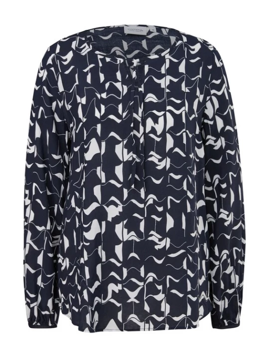 Foto van product comma casual identity Blouse navy / wit