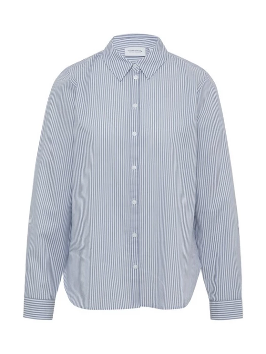 Foto van product comma casual identity Blouse saffier / wit
