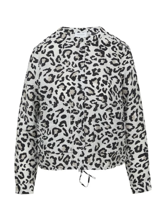 Foto van product comma casual identity Blouse stone grey / lichtgrijs / zwart