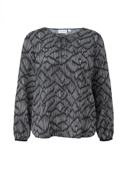 Foto van product comma casual identity Blouse zwart / wit