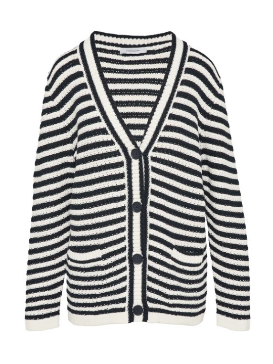 Foto van product comma casual identity Gebreid vest navy / offwhite