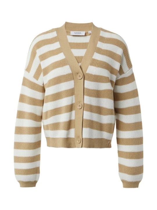 Foto van product comma casual identity Gebreid vest sand / wit