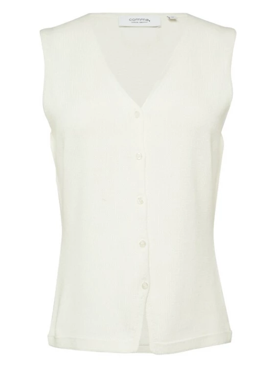 Foto van product comma casual identity Gebreide bodywarmer wit