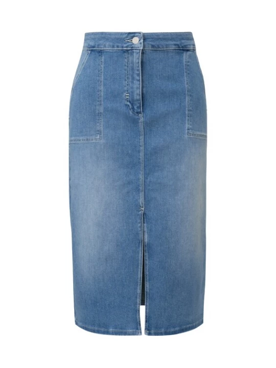 Foto van product comma casual identity Rok blauw denim