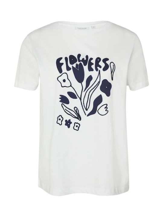 Foto van product comma casual identity Shirt donkerblauw / wit