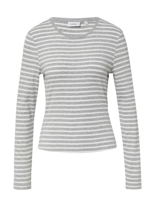 Foto van product comma casual identity Shirt grijs gemêleerd / wit