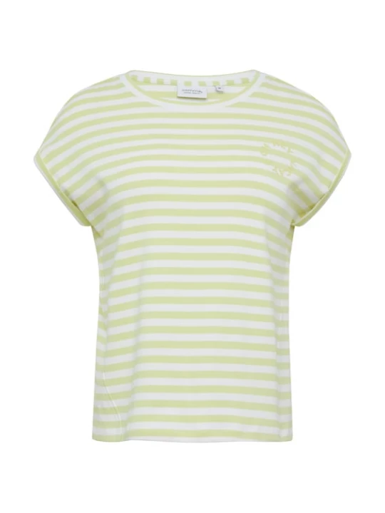 Foto van product comma casual identity Shirt limoen / wit