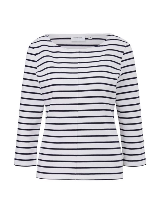 Foto van product comma casual identity Shirt navy / wit