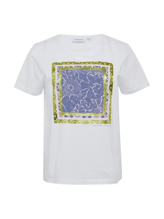 Foto van product comma casual identity Shirt saffier / kiwi / wit