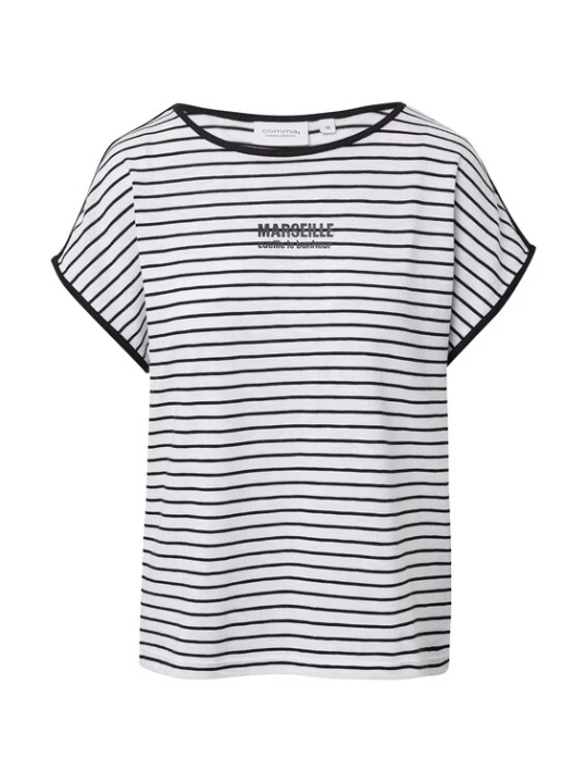 Foto van product comma casual identity Shirt zwart / wit