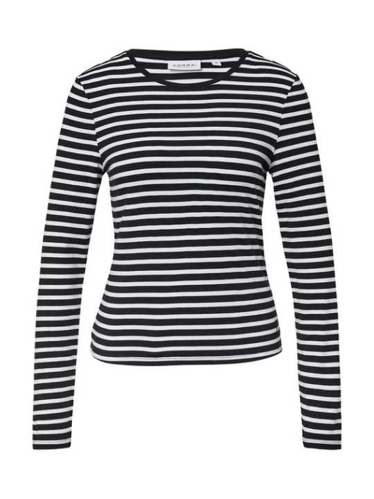 Foto van product comma casual identity Shirt zwart / wit