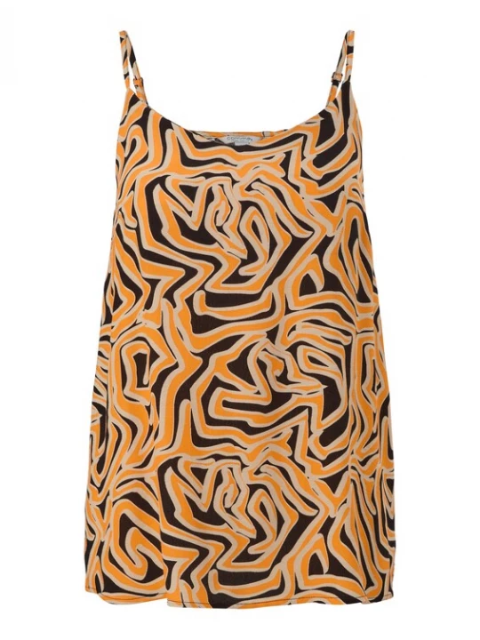 Foto van product comma casual identity Top oranje / zwart