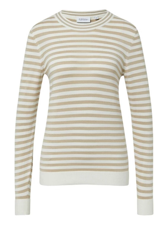Foto van product comma casual identity Trui beige / wit