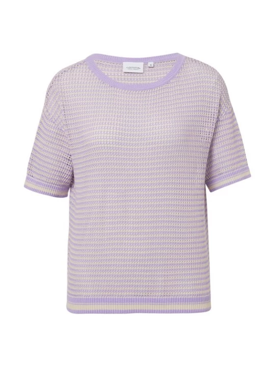 Foto van product comma casual identity Trui crème / lavendel