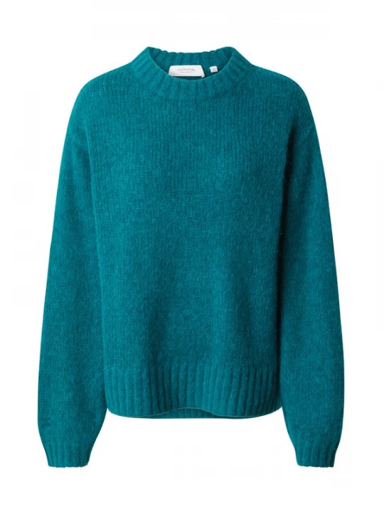 Foto van product comma casual identity Trui cyaan blauw