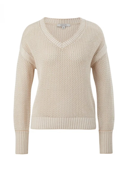 Foto van product comma casual identity Trui lichtbeige