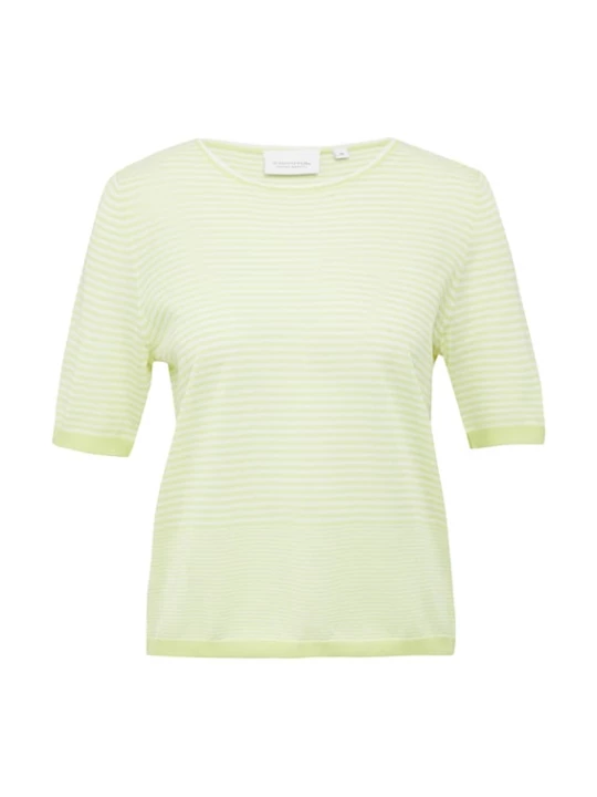 Foto van product comma casual identity Trui limoen / wit
